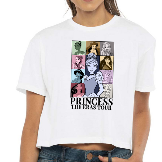 Women's Disney Princess Eras Tour Premium Crop Top T-Shirt