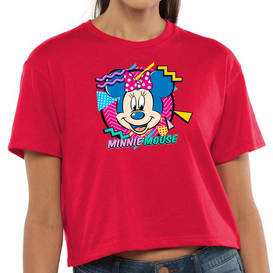 Women's Minnie 90's Vibe Premium Crop Top T-Shirt